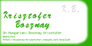 krisztofer bosznay business card